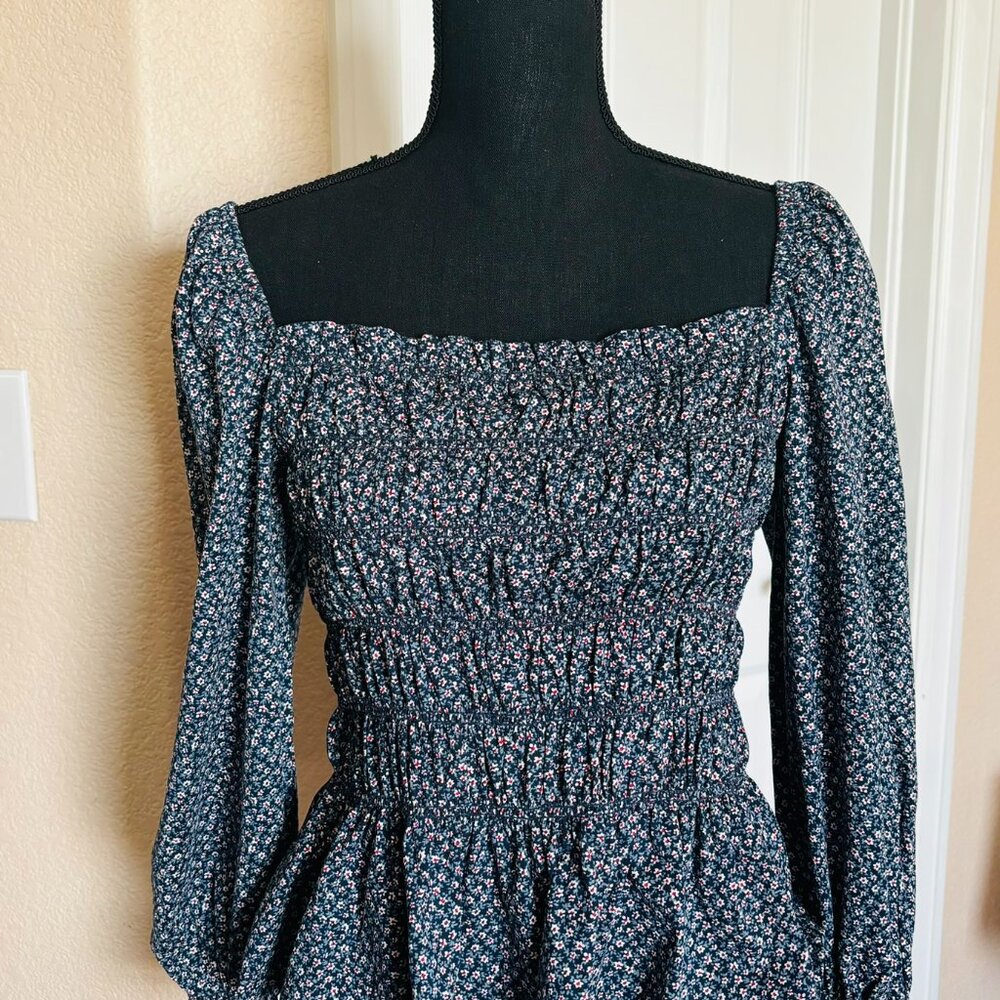 H&M Blue Floral Off the Shoulder - NWOT